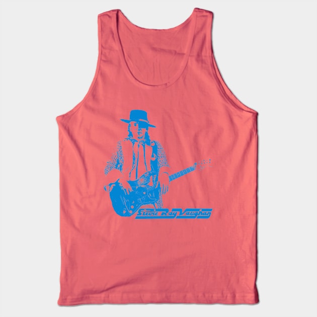 Stevie Ray Vaughan - Blue Tank Top by MonkeyKing